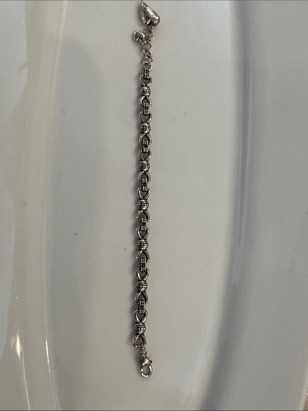 Brighton Silver-Tone Heart Accent Link Bracelet